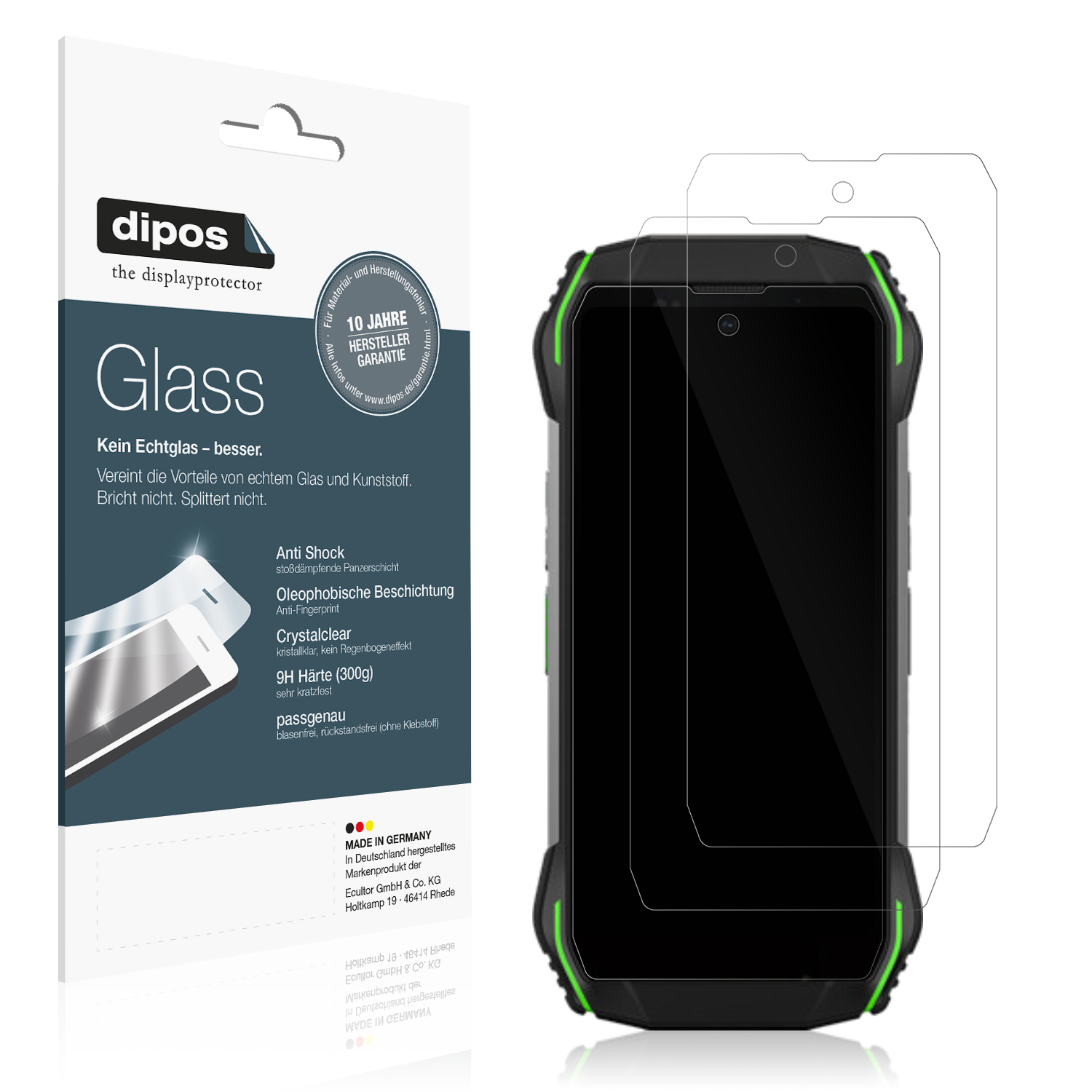 dipos I 2X Pellicola Protettiva Compatibile con Blackview P6000