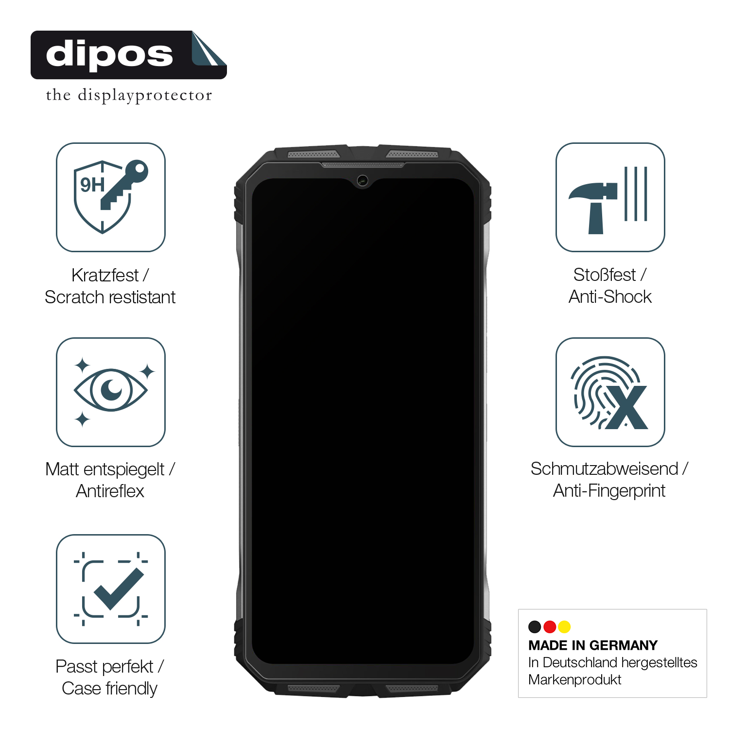 2x Protections D’écran Anti-reflet Pour Oppo Realme GT 5G – Marque Dipos – Transparent Mat