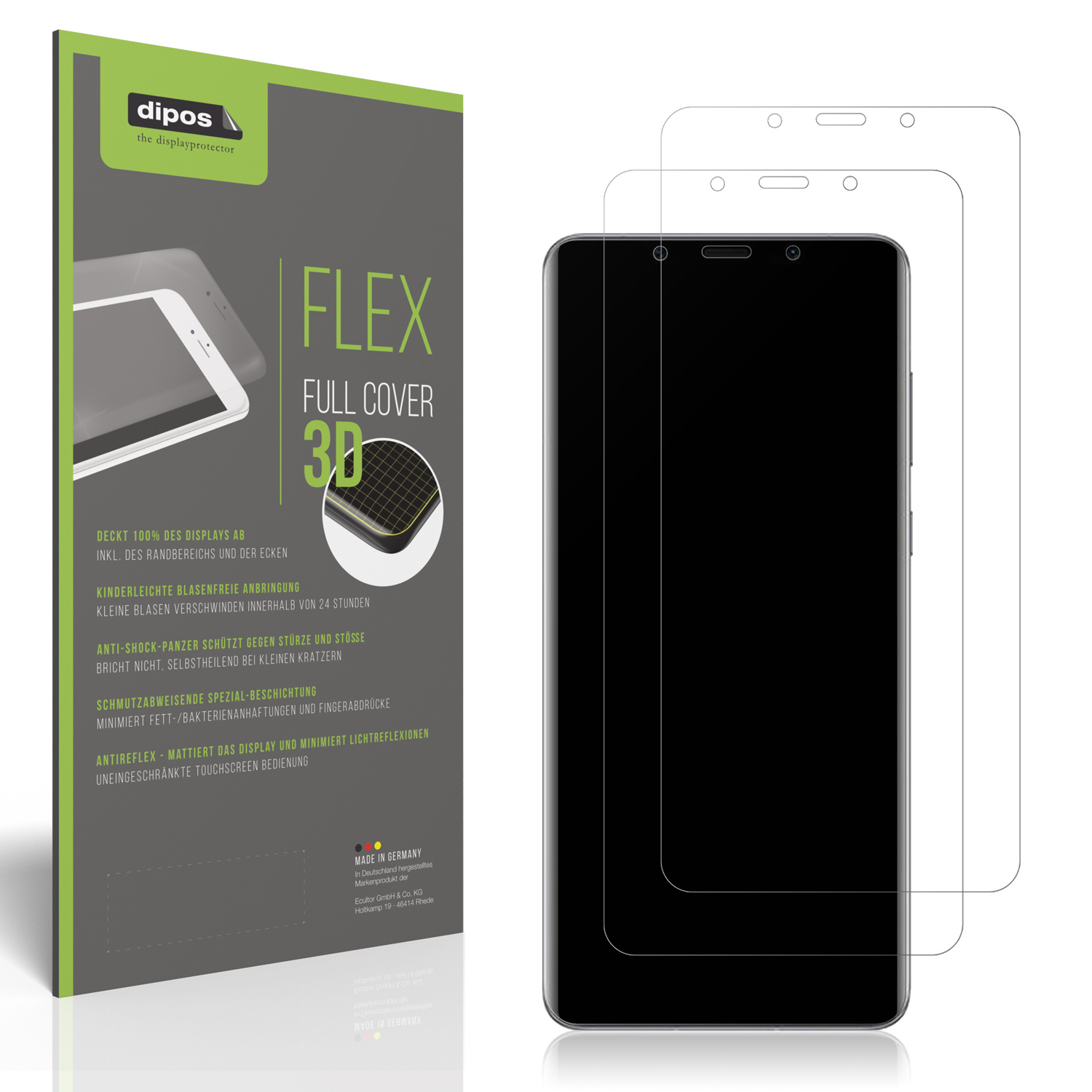Crocfol Premium Panzerfolie Für Huawei Mate 40 Pro – 2er Pack, Selbstheilend & Case-friendly