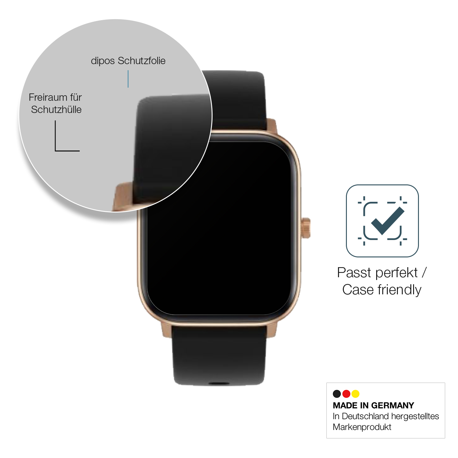 2x Screen Protector for Noise ColorFit Icon 2 matte Flexible Glass 9H dipos - Picture 6 of 9
