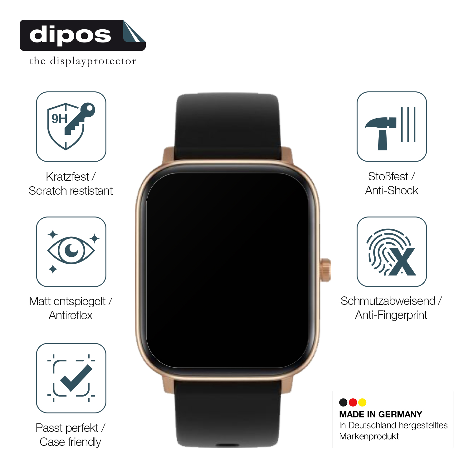 2x Screen Protector for Noise ColorFit Icon 2 matte Flexible Glass 9H dipos - Picture 7 of 9
