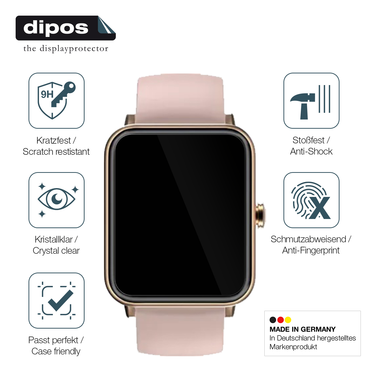 2x Displayschutzfolie für Noise Colorfit Pro 3 Flexibles Glas 9H dipos - Bild 7 von 9